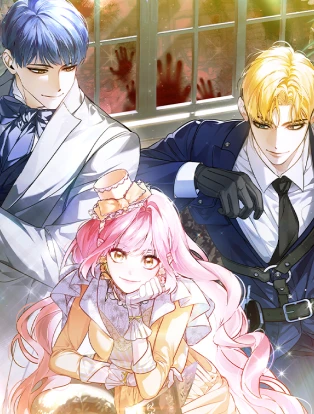 couverture du Manhwa Enferm&eacute;e avec les Personnages Principaux